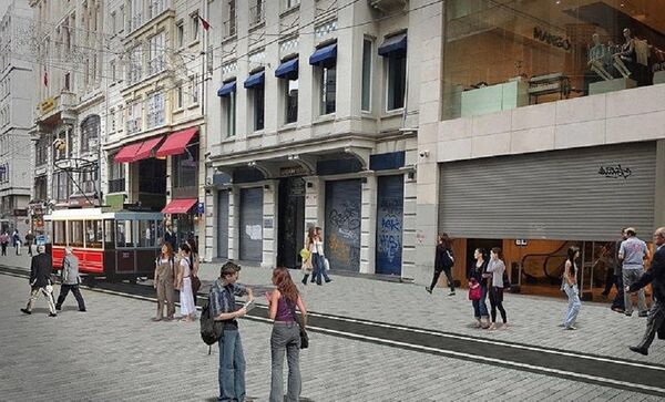 İstiklal Caddesi'nin yenilenme projesinden fotoğraf - Sputnik Türkiye
