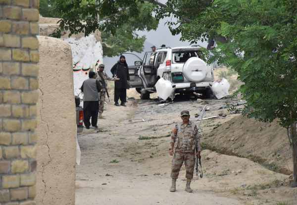 Saldırının gerçekleştiği bölgede Pakistan polisi, güvenlik önlemleri aldı. - Sputnik Türkiye