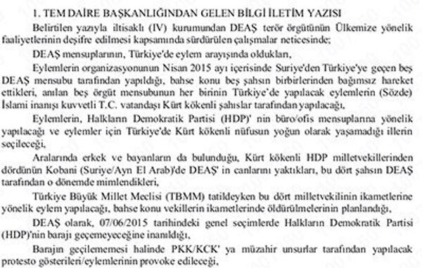 'IŞİD, 4 HDP’li milletvekilini infaz etmeyi planladı' - Sputnik Türkiye