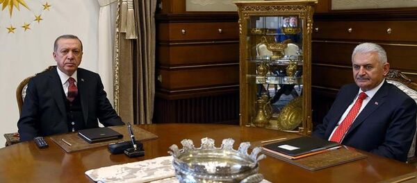 Recep Tayyip Erdoğan - Binali Yıldırım / Beştepe Recep Tayyip Erdoğan - Binali Yıldırım / Beştepe - Sputnik Türkiye