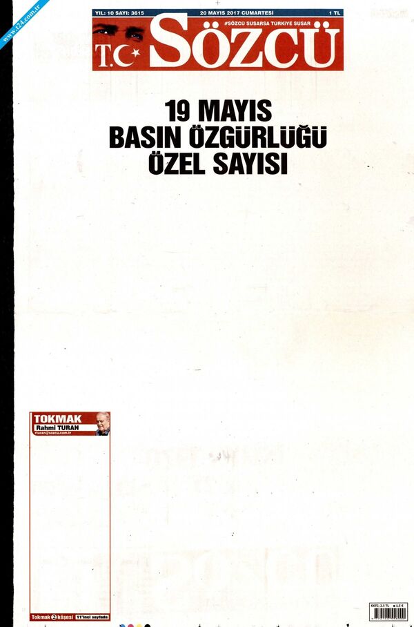 Sözcü'nün bugün çıkan '19 Mayıs basın özgürlüğü özel sayısı' Sözcü'nün bugün çıkan '19 Mayıs basın özgürlüğü özel sayısı' - Sputnik Türkiye