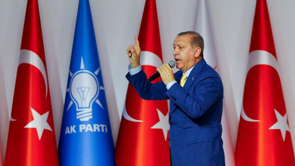 AK Parti 3. Olağanüstü Büyük Kongresi - Cumhurbaşkanı Recep Tayyip Erdoğan - Sputnik Türkiye