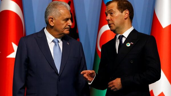 Başbakan Binali Yıldırım ve Rus mevkidaşı Dmitriy Medvedev - Sputnik Türkiye