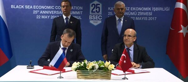 Rusya Başbakan Yardımcısı Arkadiy Dvorkoviç ve Türk mevkidaşı Mehmet Şimşek - Sputnik Türkiye