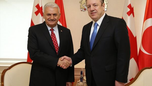 Başbakan Binali Yıldırım - Gürcistan Başbakanı Giorgi Kvirikaşvili - Sputnik Türkiye