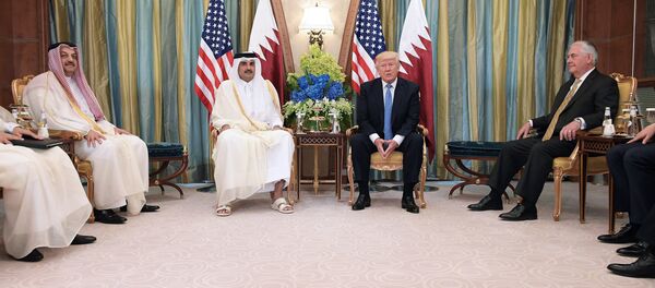 Donald Trump ve Katar Emiri Şeyh Temim bin Hamad Al Sani - Sputnik Türkiye
