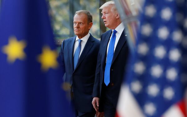 ABD Başkanı Donald Trump ve Avrupa Konseyi Başkanı Donald Tusk - Sputnik Türkiye