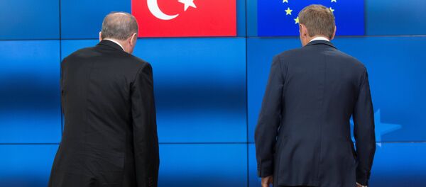 Cumhurbaşkanı Recep Tayyip Erdoğan- AB Konseyi Başkanı Donald Tusk - Sputnik Türkiye