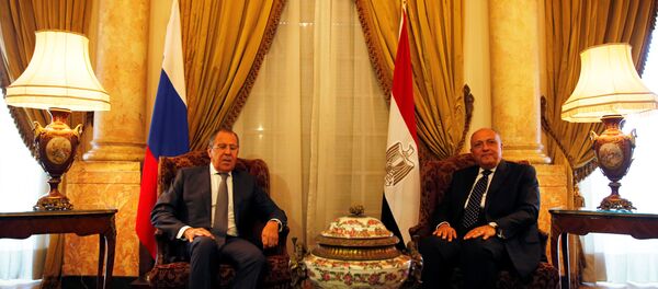 Rusya Dışişleri Bakanı Sergey Lavrov ile Mısırlı mevkidaşı Semih Şükri - Sputnik Türkiye