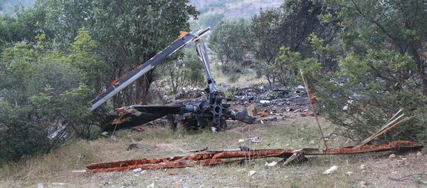 Şırnak'ta düşen helikopterin enkazı - Sputnik Türkiye