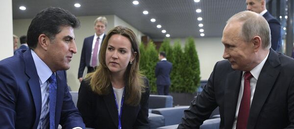 Neçirvan Barzani - Vladimir Putin - Sputnik Türkiye