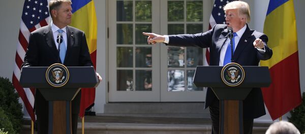 ABD Başkanı Donald Trump- Romanya Cumhurbaşkanı Klaus Iohannis - Sputnik Türkiye
