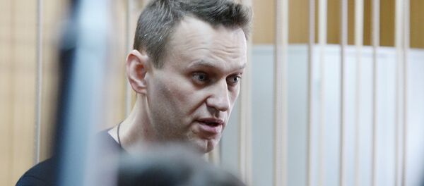 Politician Alexei Navalny during a hearing at Moscow's Tverskoi District Court as the court considers the administrative case against Navalny over organization of an unauthorized rally in downtown Moscow - Sputnik Türkiye
