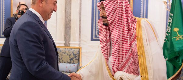 Dışişleri Bakanı Mevlüt Çavuşoğlu-Suudi Arabistan Kralı Selman bin Abdülaziz el Suud - Sputnik Türkiye