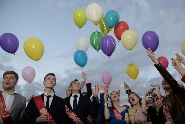Moskova'da düzenlenen mezuniyet törenleri - Sputnik Türkiye