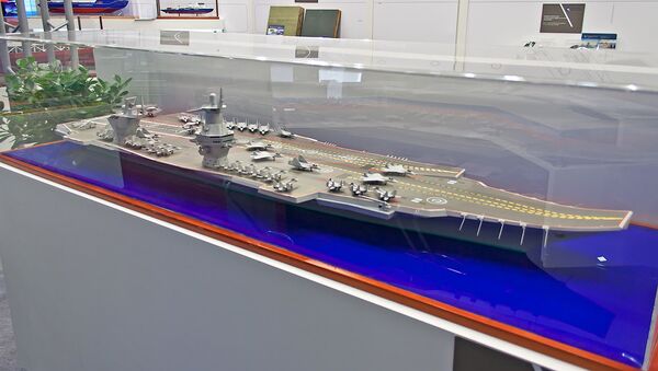 Model of the Project 23000E 'Shtorm', Russia's prospective new carrier design - Sputnik Türkiye