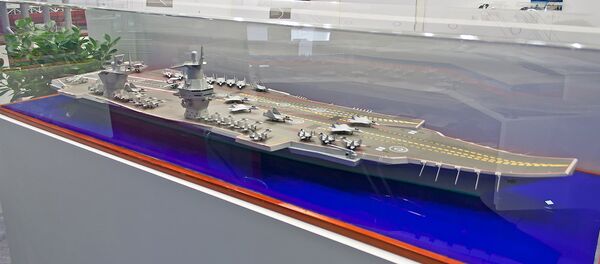 Model of the Project 23000E 'Shtorm', Russia's prospective new carrier design - Sputnik Türkiye
