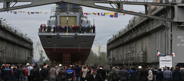 St. Petersburg’da Gremyaşiy korveti suya indirildi - Sputnik Türkiye