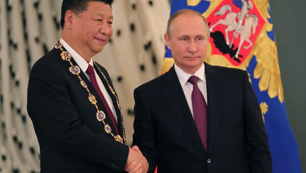 Çin Devlet Başkanı Şi Cinping- Rusya Devlet Başkanı Vladimir Putin - Sputnik Türkiye