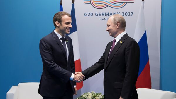 Vladimir Putin - Emmanuel Macron - Sputnik Türkiye