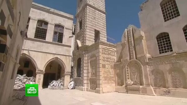 Halep'te onarımına başlanan Ermeni Kilisesi. - Sputnik Türkiye