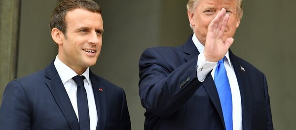 Fransa Başbakanı Emmanuelle Macron ve ABD Başkanı Donald Trump - Sputnik Türkiye