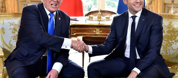 ABD Donald Trump- Fransa Cumhurbaşkanı Emmanuel Macron - Sputnik Türkiye