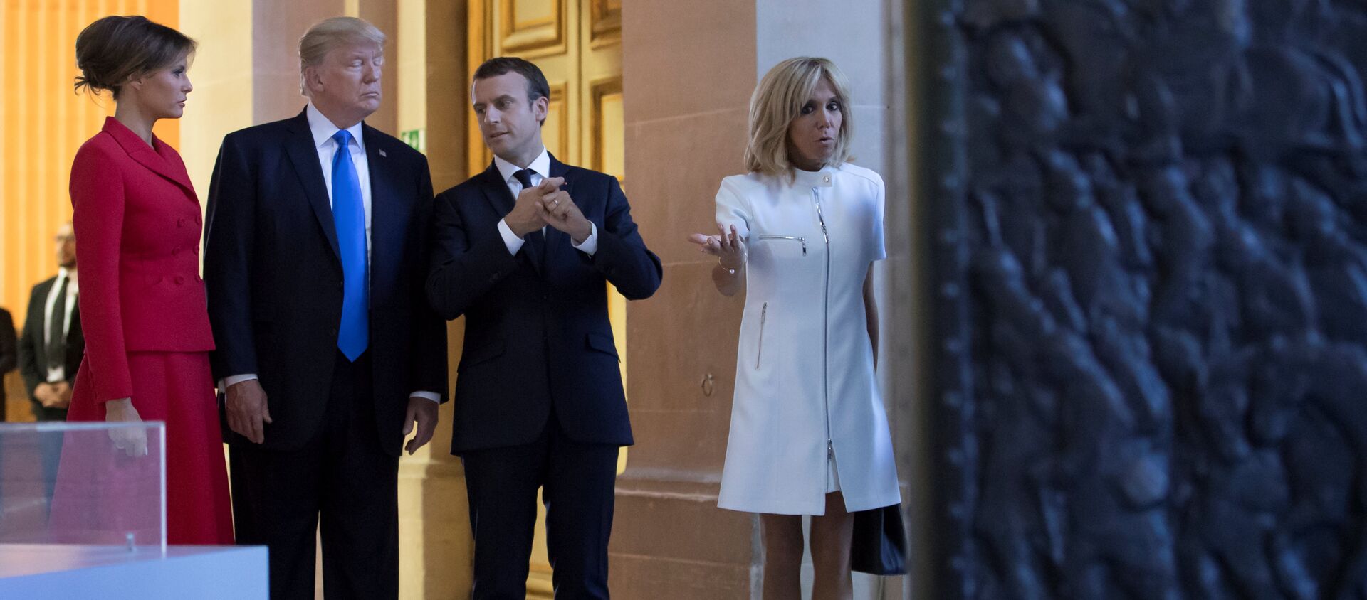 Emmanuel Macron - Brigitte Trogneux - Donald Trump - Melania Trump - Sputnik Türkiye, 1920, 14.07.2017