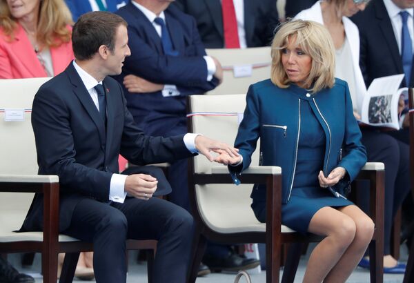 Bastille Günü / Emmanuel Macron - Brigitte Trogneux - Sputnik Türkiye