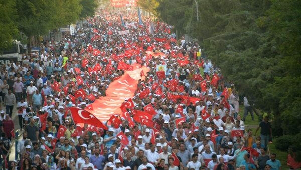 Diyarbakır'daki 'Milli Birlik Yürüyüşü' - Sputnik Türkiye
