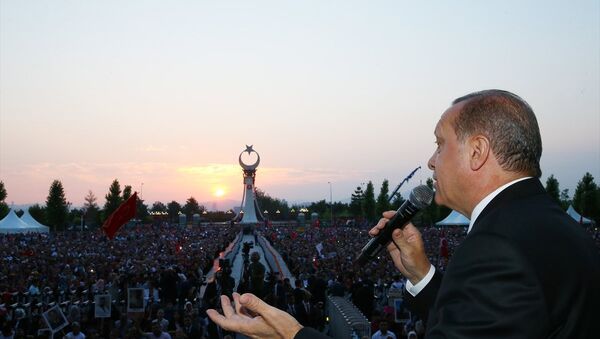 Cumhurbaşkanı Recep Tayyip Erdoğan, 15 Temmuz Şehitler Abidesi açılış töreni - Sputnik Türkiye