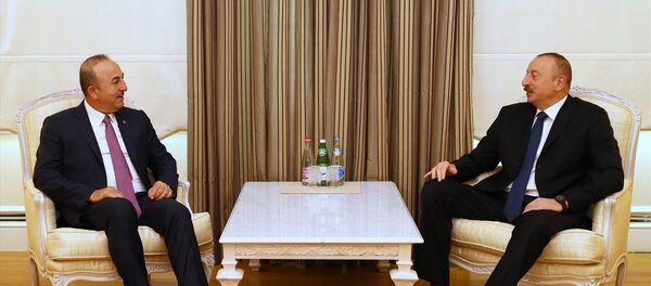 Mevlüt Çavuşoğlu - İlham Aliyev - Sputnik Türkiye