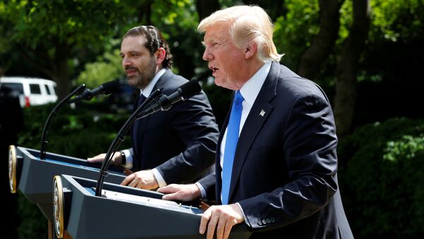 Lübnan Başbakanı Saad Hariri ile ABD Başkanı Donald Trump - Sputnik Türkiye