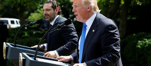 Lübnan Başbakanı Saad Hariri ile ABD Başkanı Donald Trump - Sputnik Türkiye