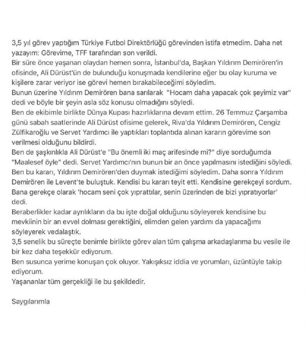 Fatih Terim Milli Takım'daki görevinden alınmasıyla açıklama yaptı. - Sputnik Türkiye