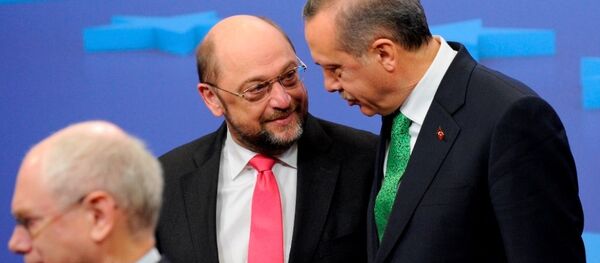 Cumhurbaşkanı Recep Tayyip Erdoğan - SPD lideri  Martin Schulz - Sputnik Türkiye