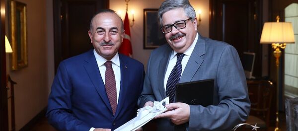 Dışişleri Bakanı Mevlüt Çavuşoğlu ve Rusya'nın Ankara Büyükelçisi Aleksey Yerhov - Sputnik Türkiye