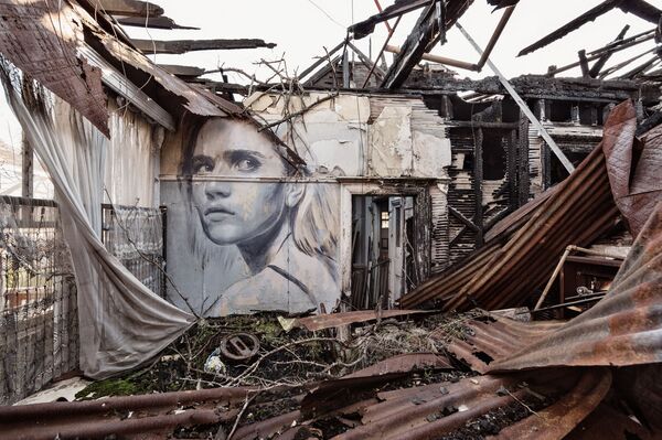 Terk edilmiş binalara çizilen resimler - Sputnik Türkiye