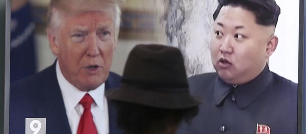 ABD Başkanı Donald Trump, Kuzey Kore lideri Kim Jong-un - Sputnik Türkiye