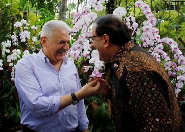 Başbakan Yıldırım'a Singapur'da orkide sürprizi - Sputnik Türkiye