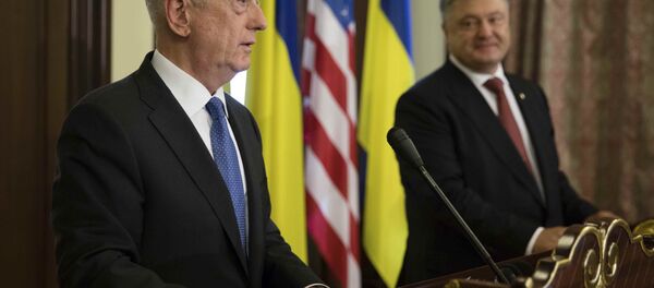ABD Savunma Bakanı James Mattis, Ukrayna Devlet Başkanı Pyotr Poroşenko - Sputnik Türkiye