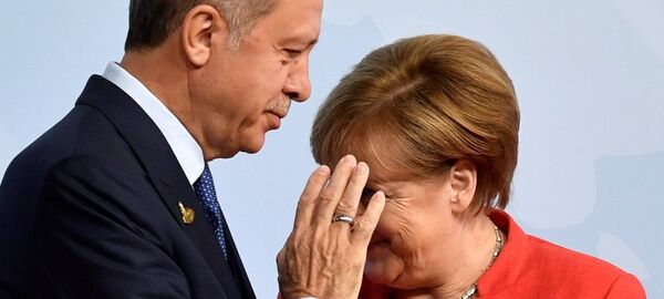 Almanya Başbakanı Angela Merkel - Cumhurbaşkanı Recep Tayyip Erdoğan - Sputnik Türkiye