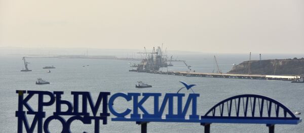 Rusya’yı Kerç Boğazı üzerinden Kırım’a bağlayacak Kerç Köprüsü (Kırım Köprüsü) - Sputnik Türkiye