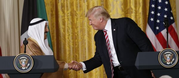 ABD Başkanı Donald Trump ile Kuveyt Emiri Şeyh Sabah Ahmed Cabir el Sabah - Sputnik Türkiye