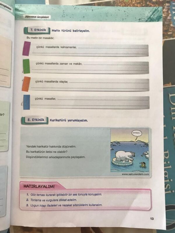 MEB'in izniyle basılan kitapta tepki çeken karikatür - Sputnik Türkiye