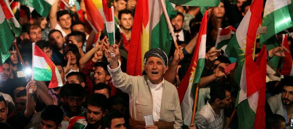 IKBY bağımsızlık referandumuna destek için Erbil'de düzenlenen miting - Sputnik Türkiye