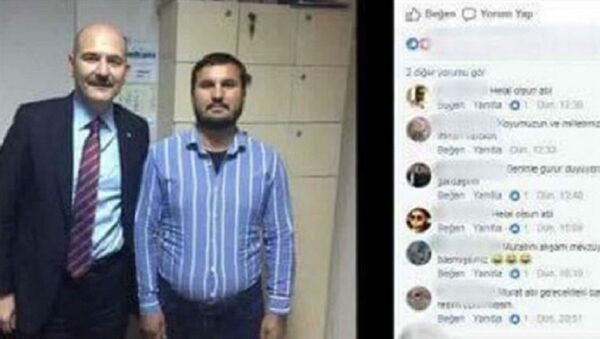 Aysel Tuğluk'un annesinin cenazesine saldıran bir kişinin, Bakan Süleyman Soylu ile çektirdiği fotoğraf ortaya çıktı. - Sputnik Türkiye