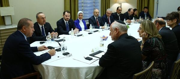 Cumhurbaşkanı Recep Tayyip Erdoğan, ABD'de Yahudi kuruluşların temsilcileriyle - Sputnik Türkiye