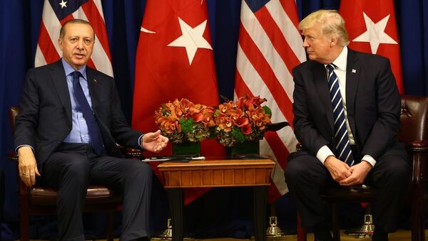 Cumhurbaşkanı Recep Tayyip Erdoğan ve ABD Başkanı Donald Trump - Sputnik Türkiye