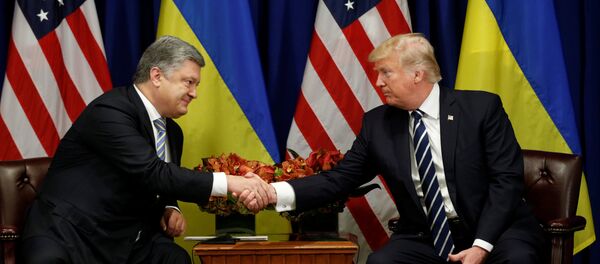 ABD Başkanı Donald Trump- Ukrayna Devlet Başkanı Petro Poroşenko - Sputnik Türkiye